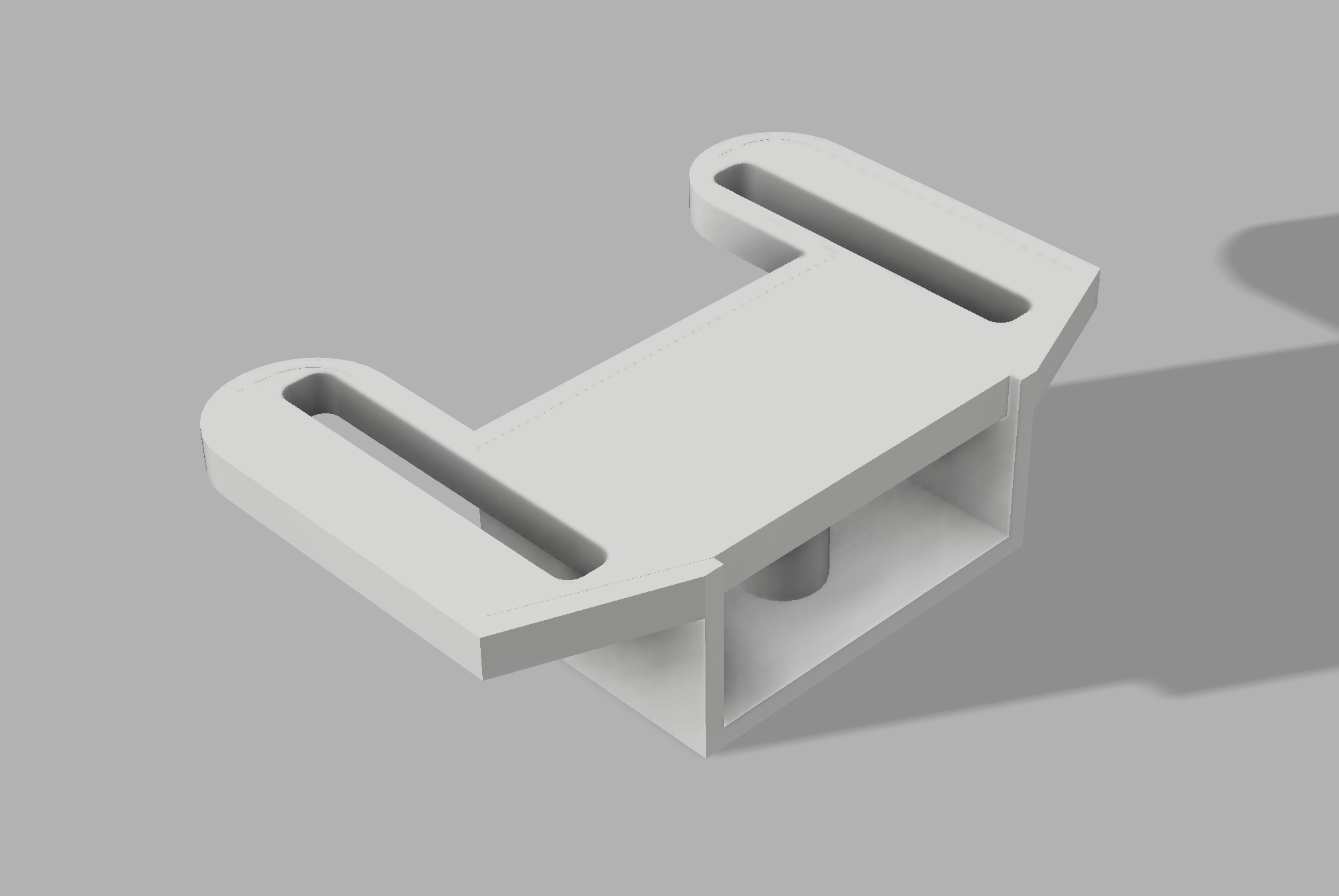CAD rendering of an extended cabinet magnet holder