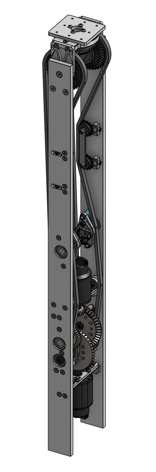 Full CAD view of the differential wrist assembly
