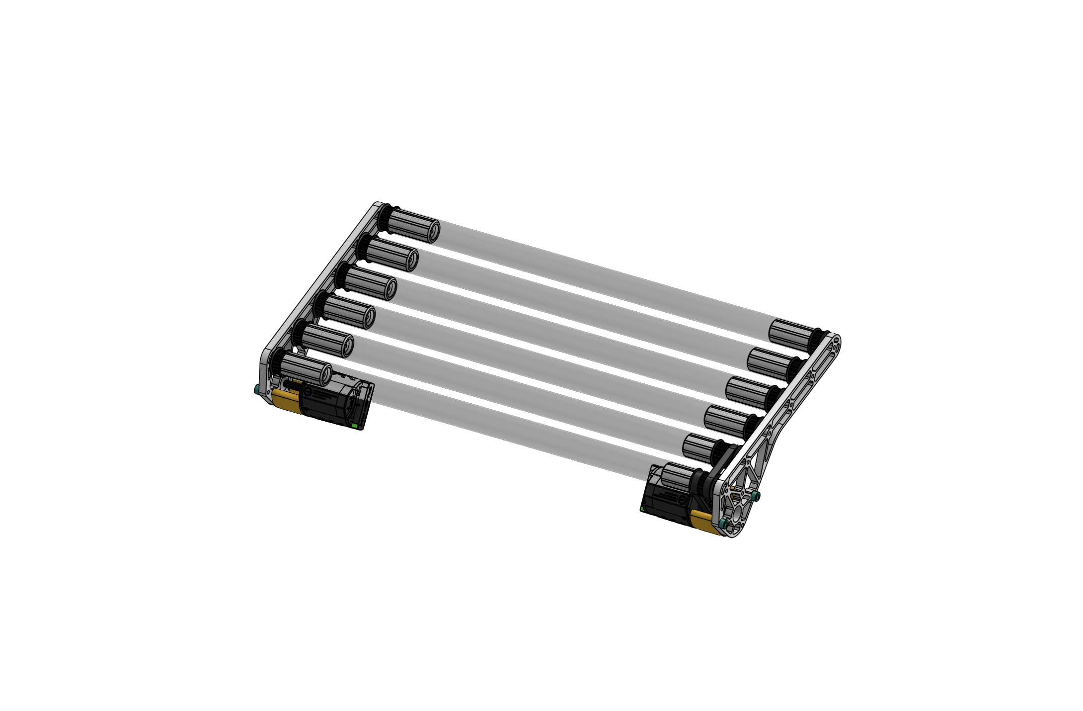 CAD rendering of an FRC roller floor mechanism